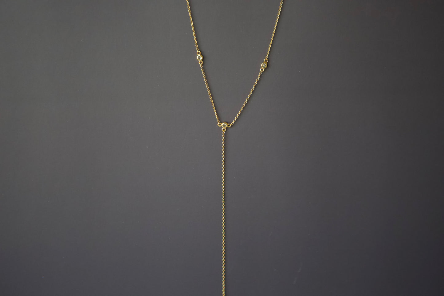 CZ 18K Gold-Plated Adjustable Necklace