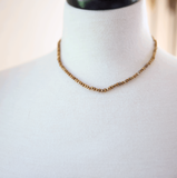 3mm Gold Freshwater Pearl Necklace - 16 Inches Length